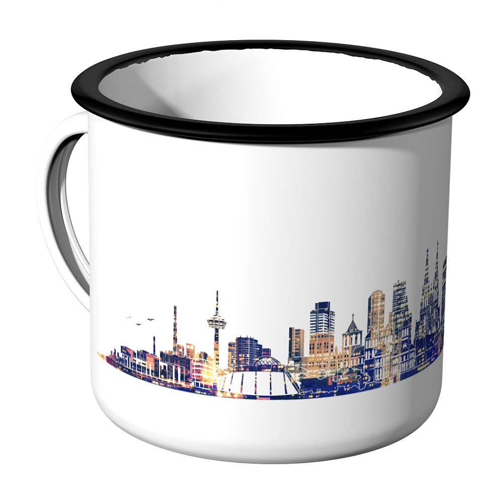 colonia skyline noche luces Buenos días ciudad ciudades taza ciudad taza vaso