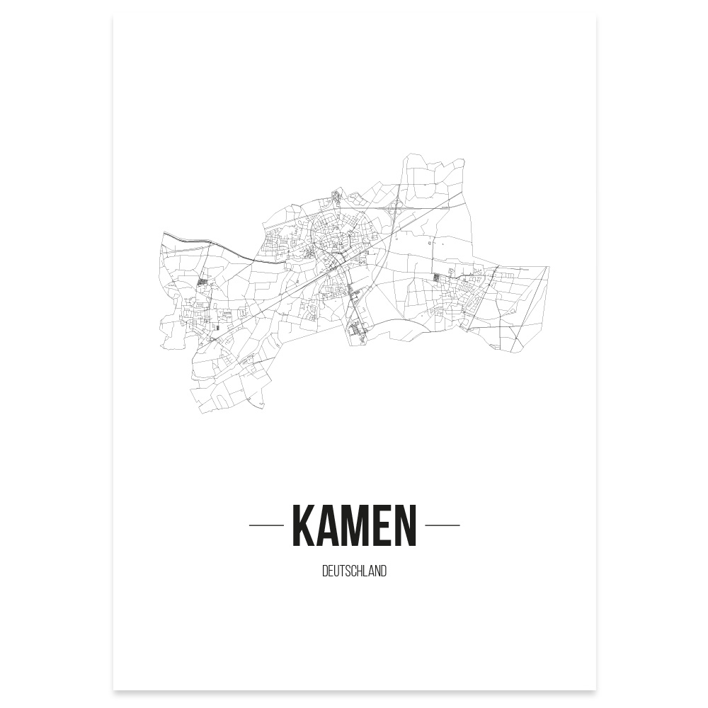 JUNIWORDS Stadtposter, Kamen, Weiß, Kunstdruck Plan Map - Bild 6 von 7
