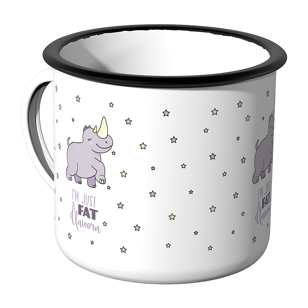 Tasse En émail Rose Avec Motif étoile - JUNIWORDS - 350ml - Design Rétro Et Solide